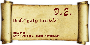 Drégely Enikő névjegykártya